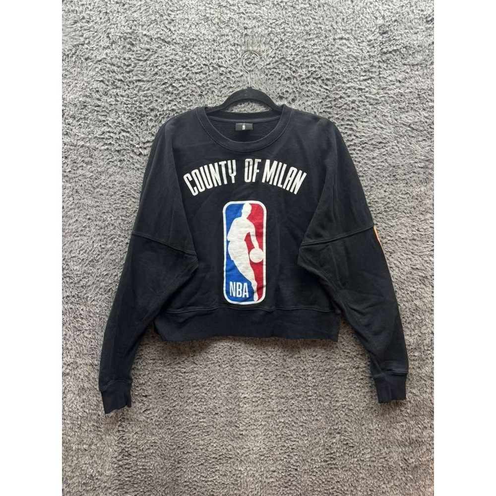 Marcelo Burlon x NBA Logo Graphic County of Milan Sweatshirt Black Women Size XS